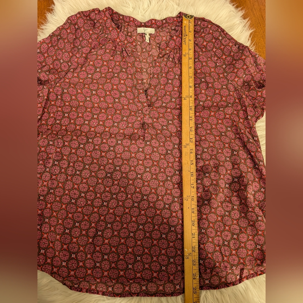 Joie Silk Printed Blouse Large - Picture 9 of 9